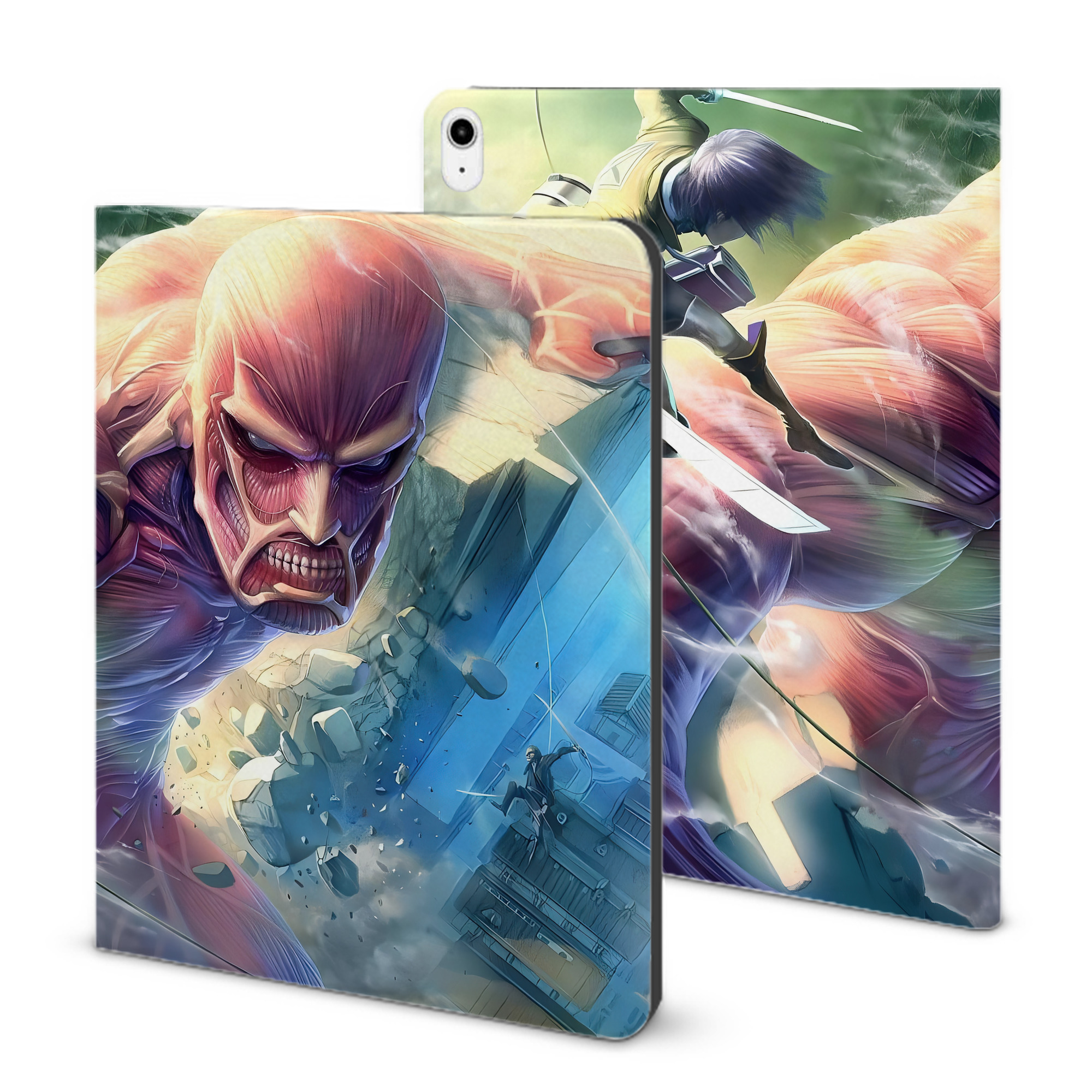 （画像用） 進撃の巨人 Attack on Titan IPadケース ペンホルダー付き ブックスタイルデザイン